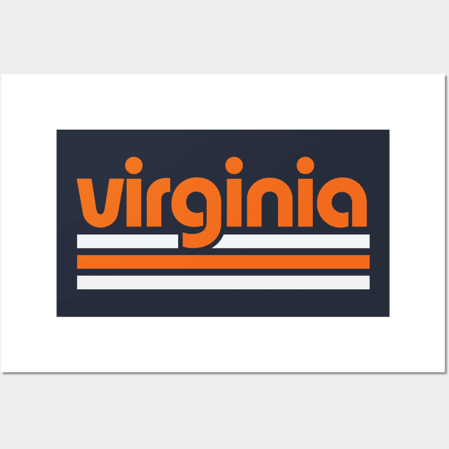 Retro Virginia Stripes Wall Art by Now Boarding